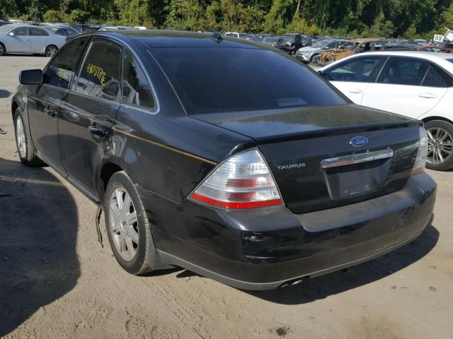 1FAHP25W88G117809 - 2008 FORD TAURUS LIM BLACK photo 3