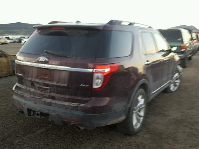 1FMHK8F81CGA61017 - 2012 FORD EXPLORER L RED photo 4