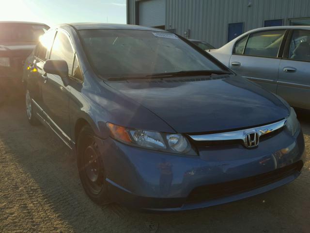 1HGFA16586L056020 - 2006 HONDA CIVIC LX BLUE photo 1