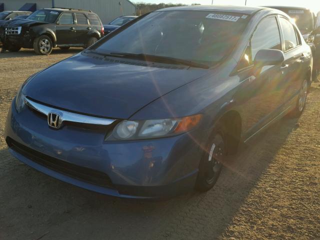 1HGFA16586L056020 - 2006 HONDA CIVIC LX BLUE photo 2