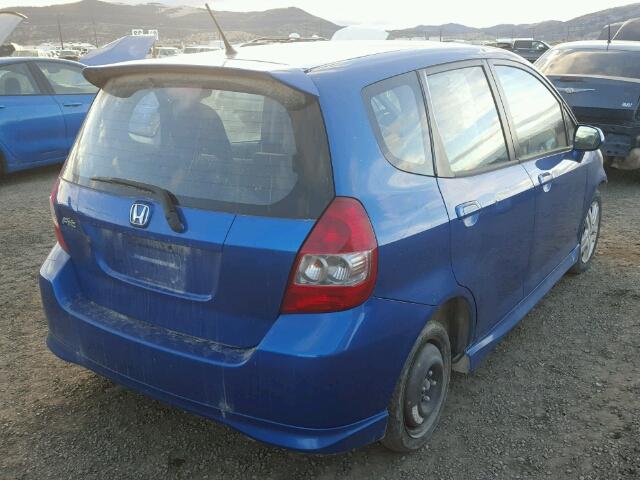 JHMGD38627S022012 - 2007 HONDA FIT S ლურჯი ფოტო 4