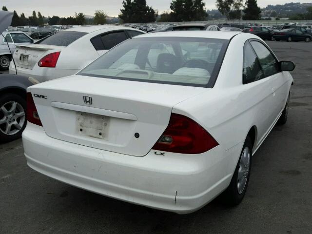 1HGEM22502L073385 - 2002 HONDA CIVIC LX WHITE photo 4