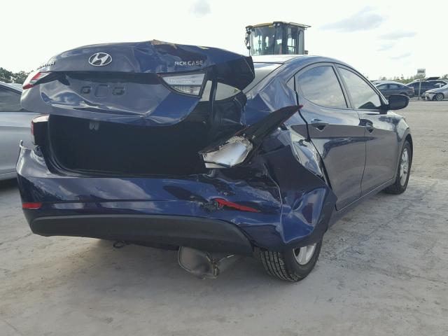 5NPDH4AE0EH467019 - 2014 HYUNDAI ELANTRA SE BLACK photo 4