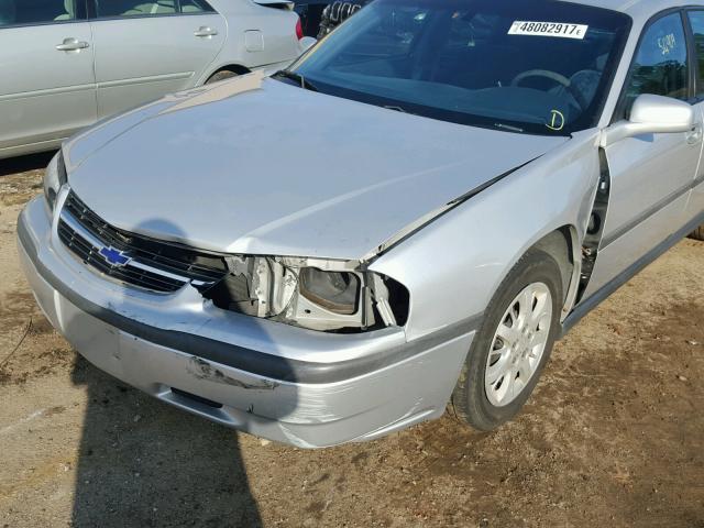 2G1WF55K829360375 - 2002 CHEVROLET IMPALA SILVER photo 9