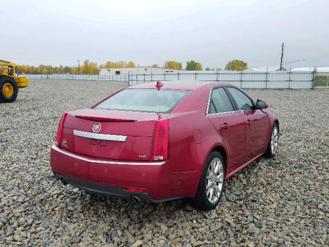 1G6DS5E31C0114320 - 2012 CADILLAC CTS PREMIU RED photo 4