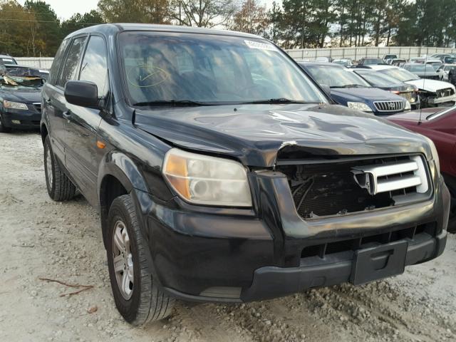 5FNYF28177B038976 - 2007 HONDA PILOT LX BLACK photo 1