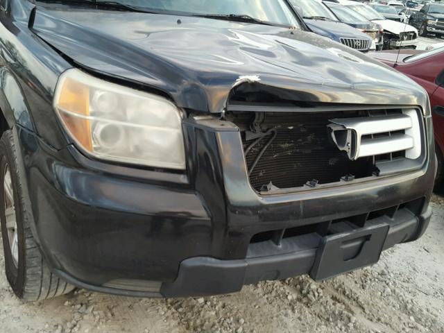 5FNYF28177B038976 - 2007 HONDA PILOT LX BLACK photo 9