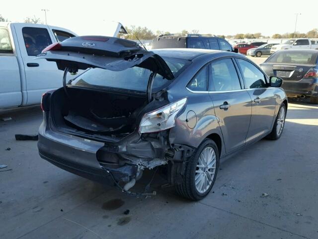 1FAHP3H2XCL339041 - 2012 FORD FOCUS SEL GRAY photo 4