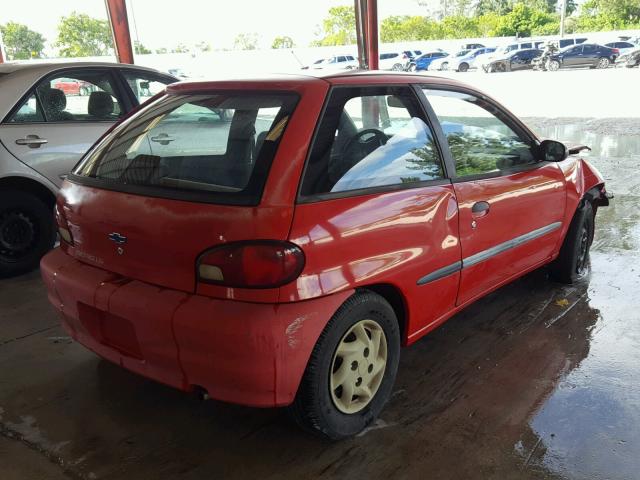 2C1MR2227X6717785 - 1999 CHEVROLET METRO LSI RED photo 4