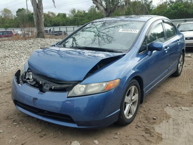 1HGFA16836L042262 - 2006 HONDA CIVIC EX BLUE photo 2