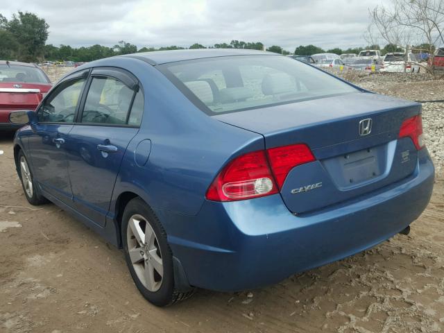 1HGFA16836L042262 - 2006 HONDA CIVIC EX BLUE photo 3