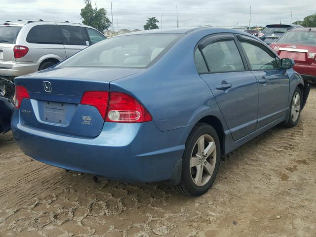 1HGFA16836L042262 - 2006 HONDA CIVIC EX BLUE photo 4