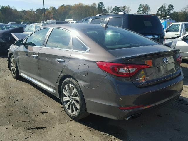 5NPE34AF6HH501075 - 2017 HYUNDAI SONATA SPO GRAY photo 3