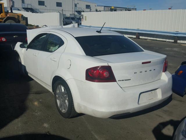 1B3BD4FB4BN588473 - 2011 DODGE AVENGER EX WHITE photo 3