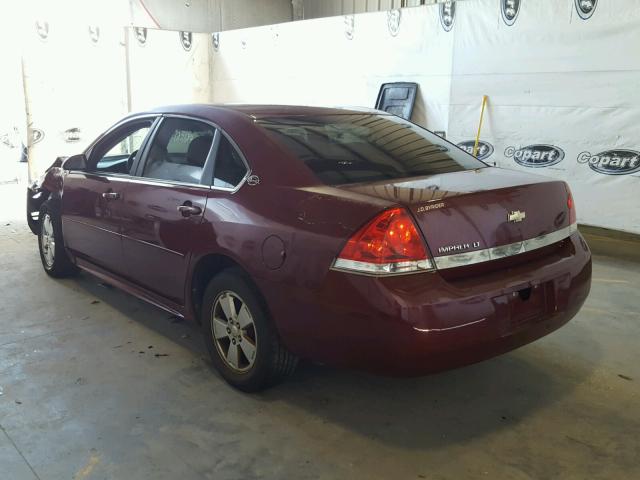 2G1WT57N191131061 - 2009 CHEVROLET IMPALA 1LT BURGUNDY photo 3