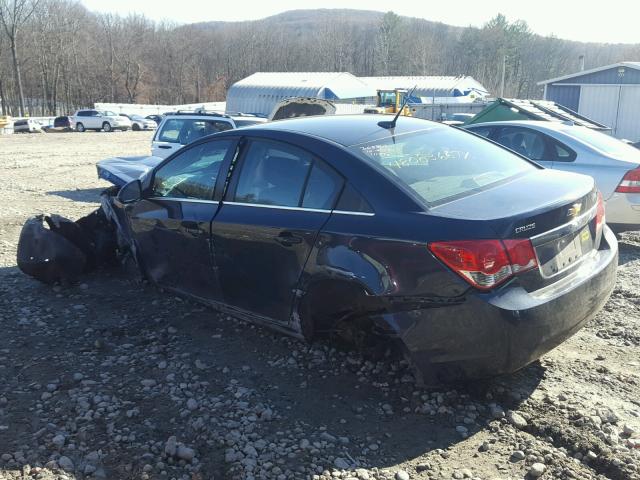 1G1PC5SB7E7111377 - 2014 CHEVROLET CRUZE LT BLACK photo 3