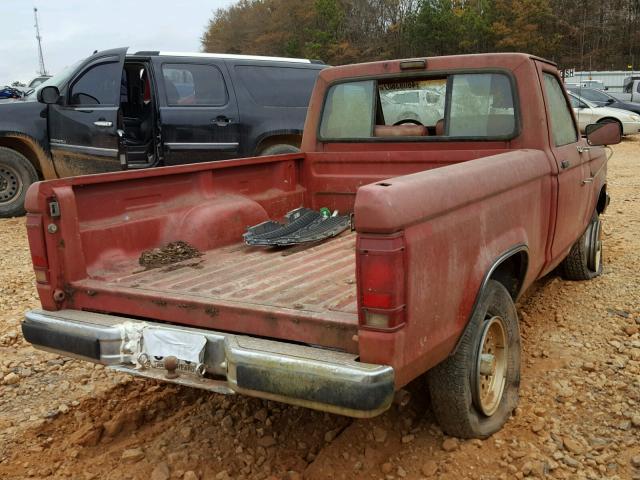 1FTCR11T9KUC26406 - 1989 FORD RANGER RED photo 4