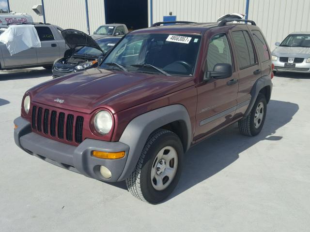 1J4GL48K73W560290 - 2003 JEEP LIBERTY SP BURGUNDY photo 2