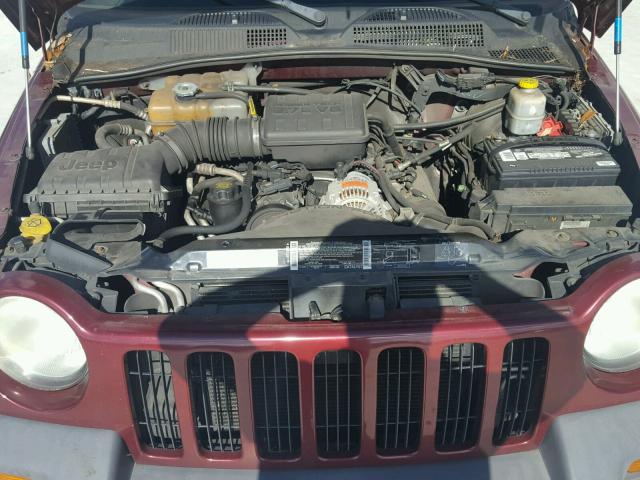 1J4GL48K73W560290 - 2003 JEEP LIBERTY SP BURGUNDY photo 7