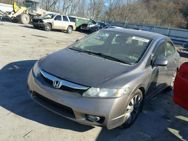 1HGFA169X9L019638 - 2009 HONDA CIVIC EXL GRAY photo 2