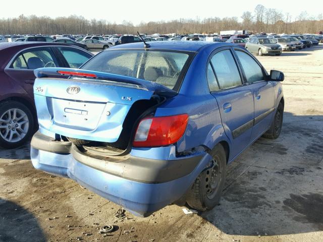 KNADE123386423886 - 2008 KIA RIO BASE BLUE photo 4