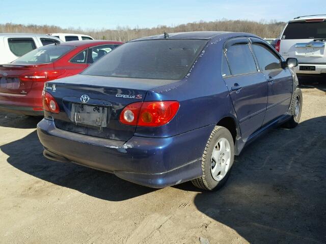 1NXBR32E04Z214831 - 2004 TOYOTA COROLLA CE BLUE photo 4