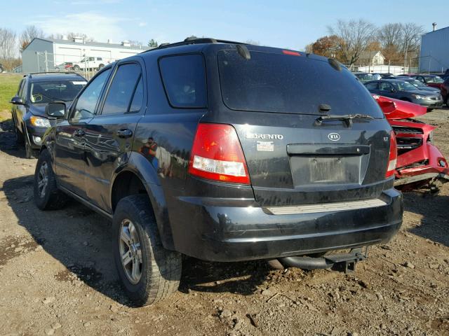 KNDJC733445184569 - 2004 KIA SORENTO EX BLACK photo 3