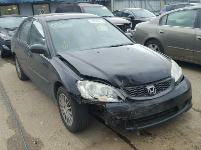 2HGES16505H570643 - 2005 HONDA CIVIC LX BLACK photo 1