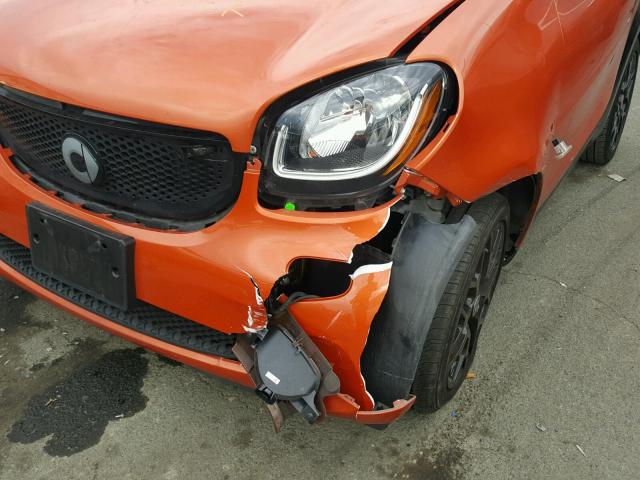 WMEFJ5DA1GK059338 - 2016 SMART FORTWO ORANGE photo 9