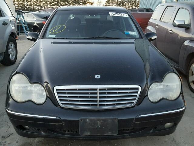 WDBRF61J52F180154 - 2002 MERCEDES-BENZ C 240 BLACK photo 9