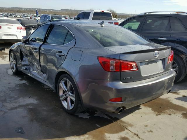 JTHBF5C2XC5157333 - 2012 LEXUS IS 250 GRAY photo 3