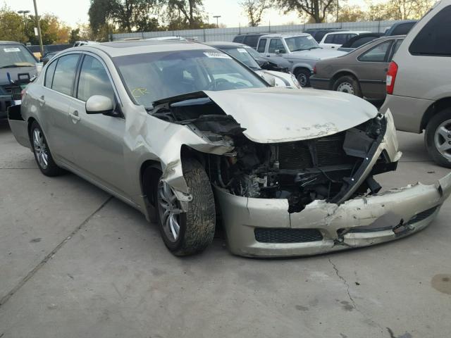 JNKBV61E87M706416 - 2007 INFINITI G35 GOLD photo 1