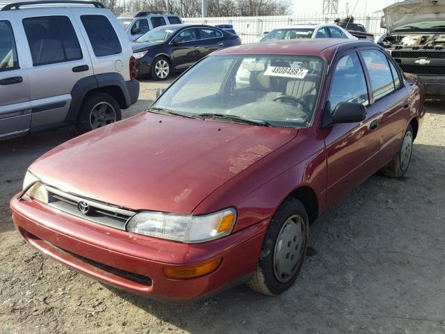 JT2AE04E3P0045819 - 1993 TOYOTA COROLLA MAROON photo 2