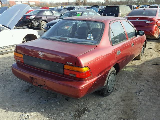 JT2AE04E3P0045819 - 1993 TOYOTA COROLLA MAROON photo 4