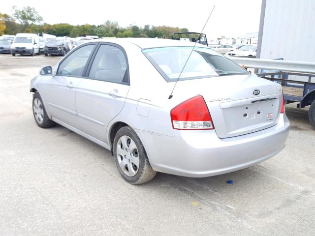 KNAFE121075394925 - 2007 KIA SPECTRA EX SILVER photo 3