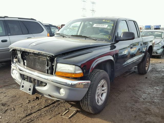 1D7HG48N44S639892 - 2004 DODGE DAKOTA QUA BLACK photo 2