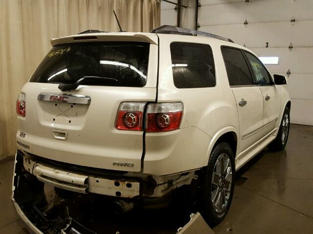 1GKKVTED7CJ279358 - 2012 GMC ACADIA DEN WHITE photo 4