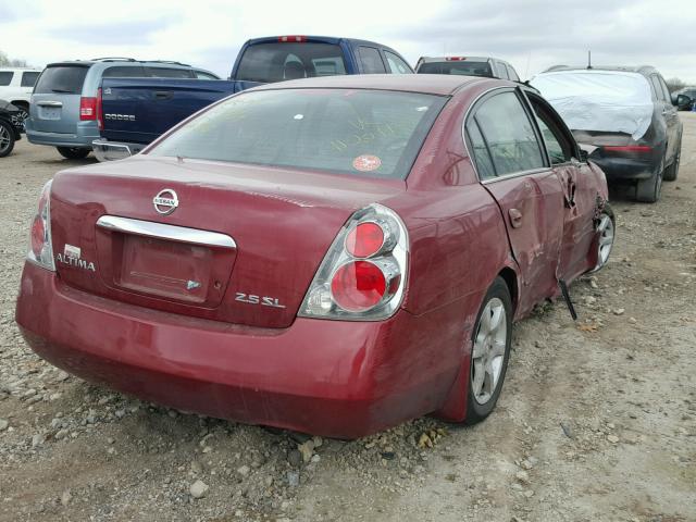 1N4AL11D56N353225 - 2006 NISSAN ALTIMA S MAROON photo 4