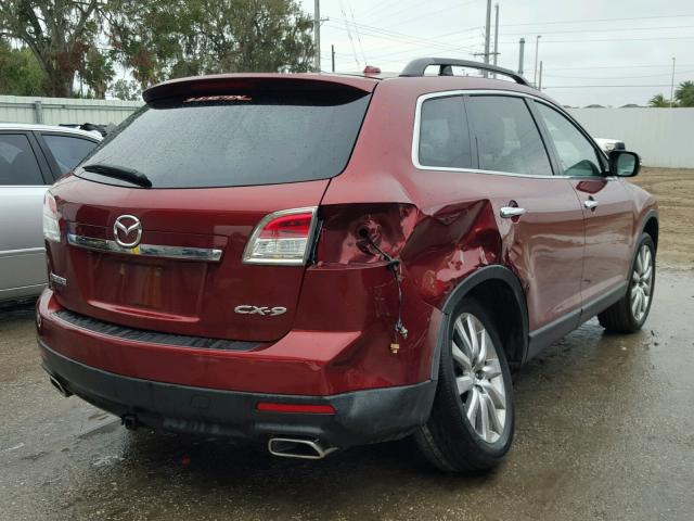 JM3TB28A890176458 - 2009 MAZDA CX-9 BURGUNDY photo 4