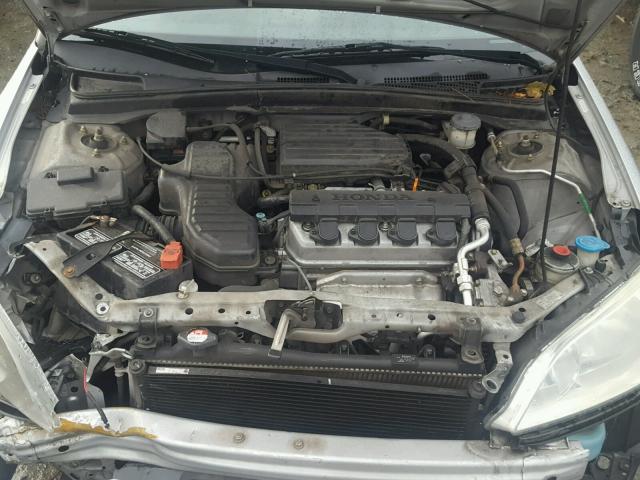 2HGES16565H597281 - 2005 HONDA CIVIC LX SILVER photo 7