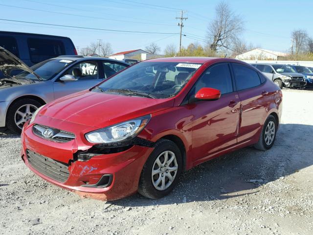 KMHCT4AE5CU190005 - 2012 HYUNDAI ACCENT GLS RED photo 2