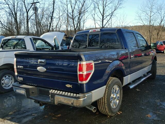 1FTFW1CT1CKD04399 - 2012 FORD F150 SUPER BLUE photo 4