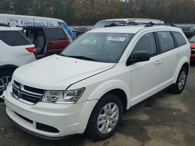 3C4PDCAB3FT745910 - 2015 DODGE JOURNEY SE WHITE photo 2