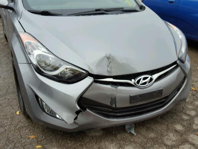 KMHDH6AE0DU009332 - 2013 HYUNDAI ELANTRA CO GRAY photo 9