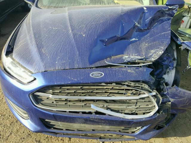 3FA6P0G75GR247555 - 2016 FORD FUSION S BLUE photo 7