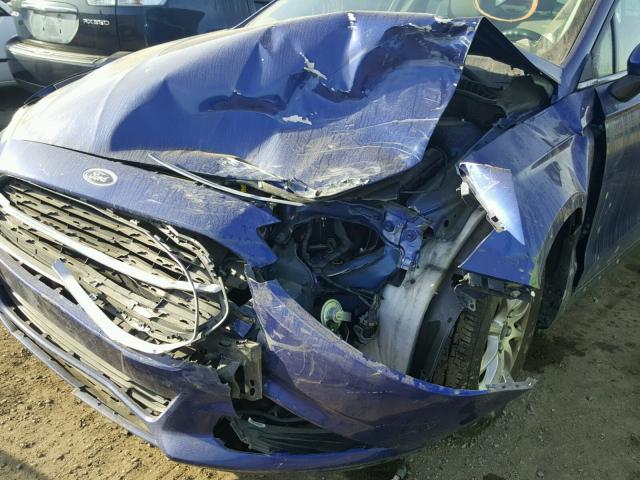 3FA6P0G75GR247555 - 2016 FORD FUSION S BLUE photo 9