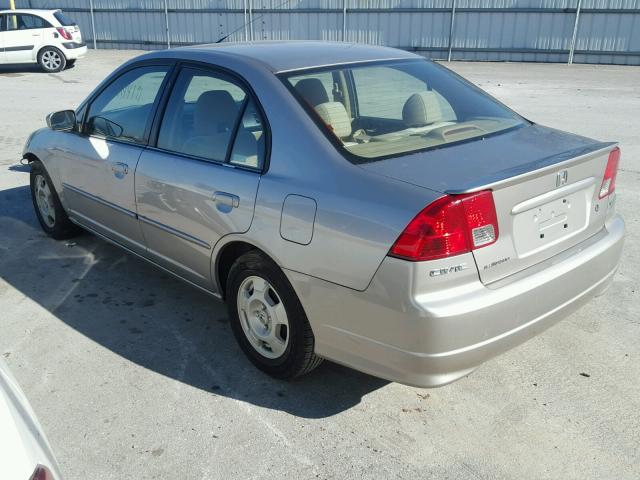 JHMES96605S007170 - 2005 HONDA CIVIC HYBR BEIGE photo 3