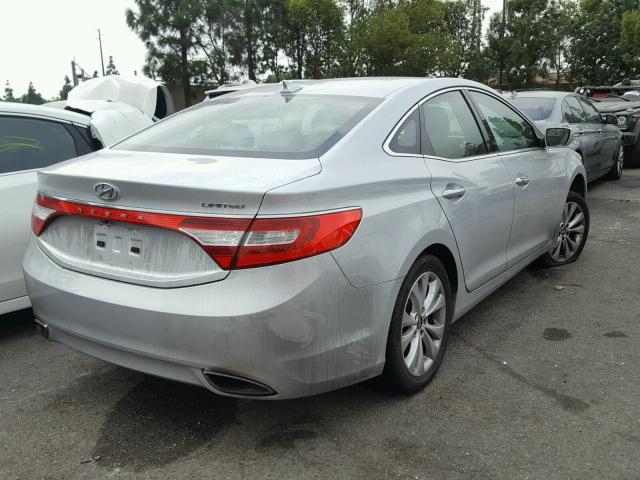 KMHFH4JG6EA400129 - 2014 HYUNDAI AZERA GLS SILVER photo 4