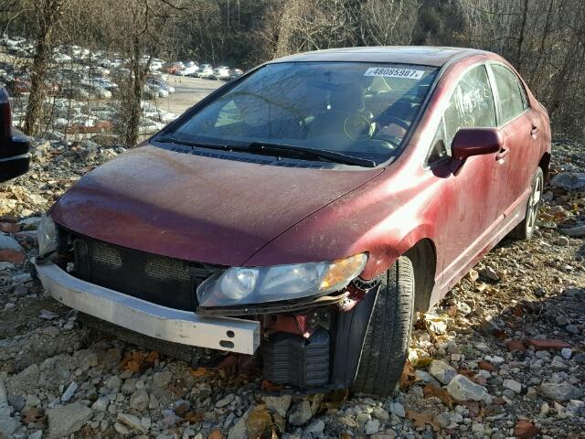 1HGFA16847L000314 - 2007 HONDA CIVIC EX RED photo 2