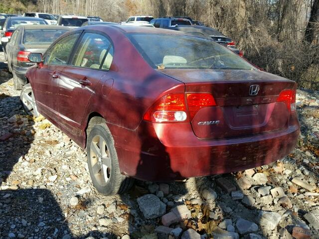 1HGFA16847L000314 - 2007 HONDA CIVIC EX RED photo 3